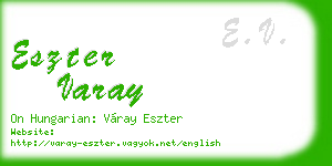 eszter varay business card